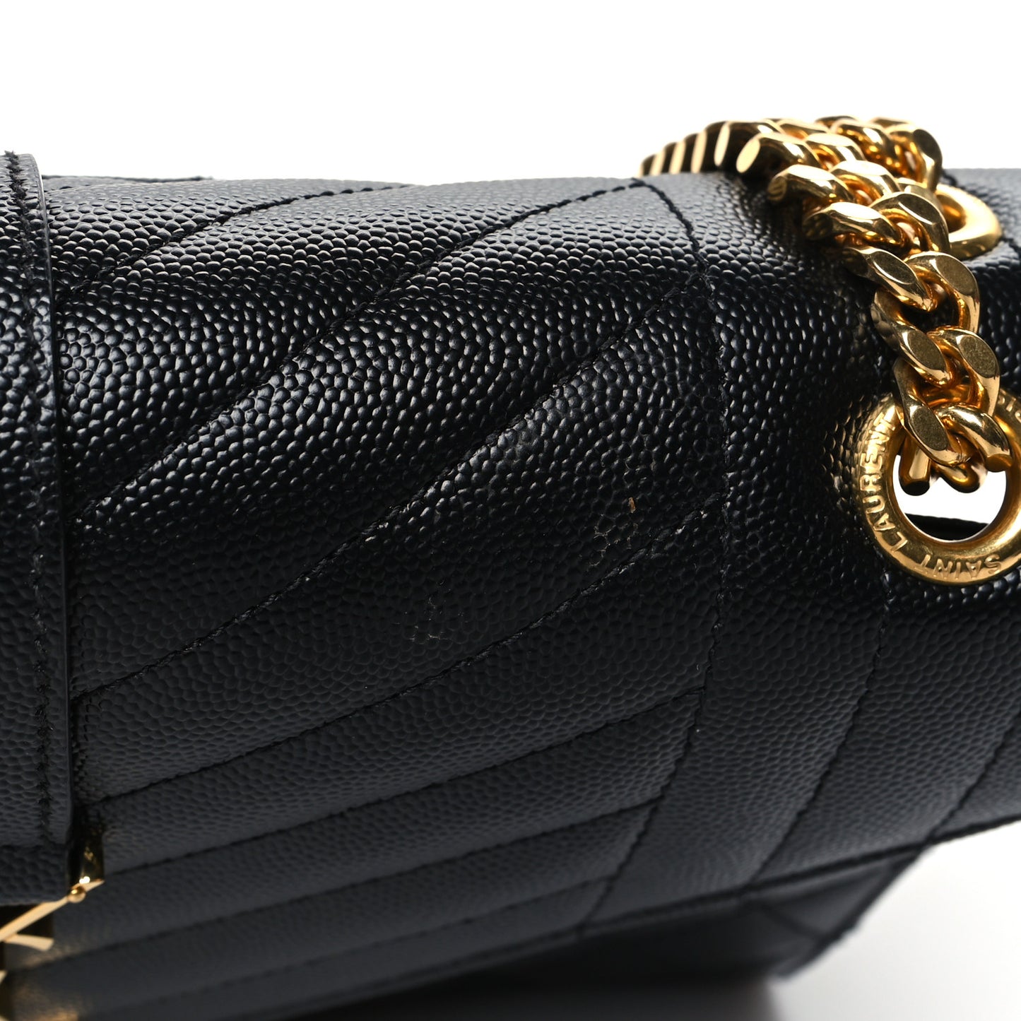 Grain De Poudre Textured Mixed Matelasse Triquilt Medium Monogram Satchel Black