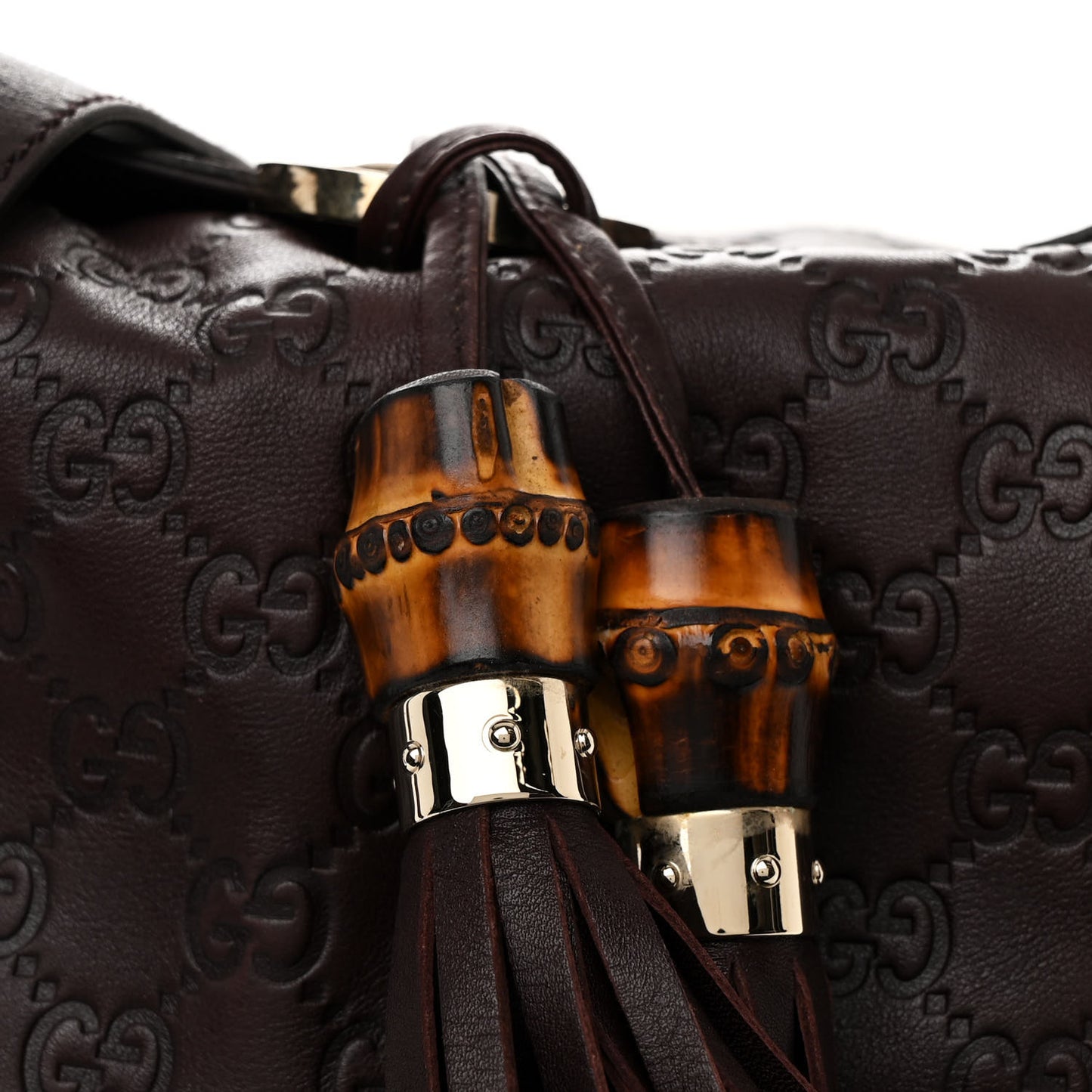 Guccissima Medium Indy Top Handle Hobo Dark Brown