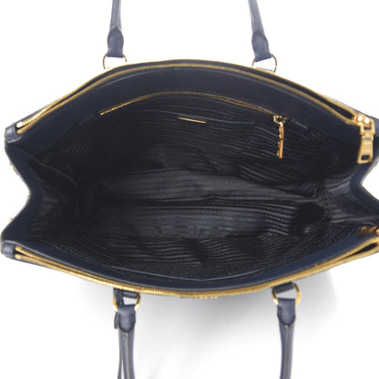 Prada Saffiano Large Galleria Double Zip Tote Baltico 5 of 14