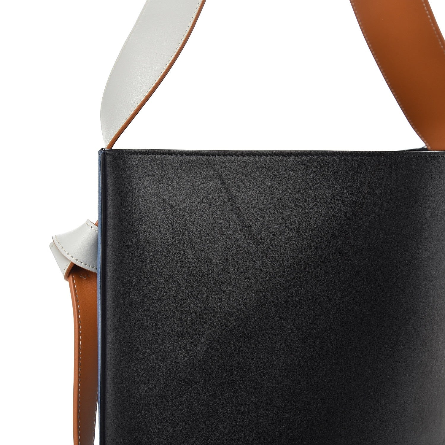Celine Shiny Smooth Calfskin Small Twisted Cabas Washed Blue Black 10 of 10