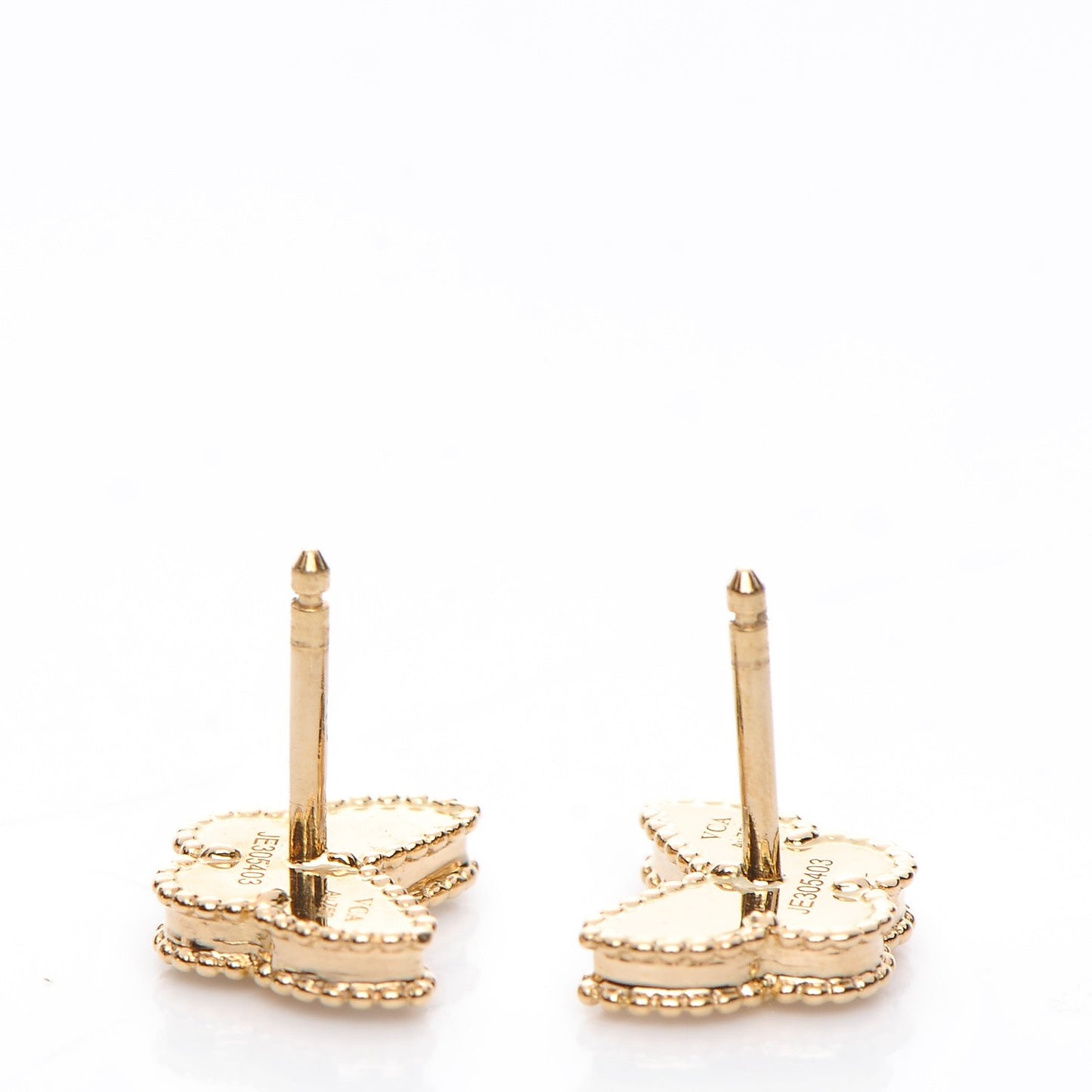 18K Yellow Gold Mother of Pearl Sweet Alhambra Butterfly Earrings