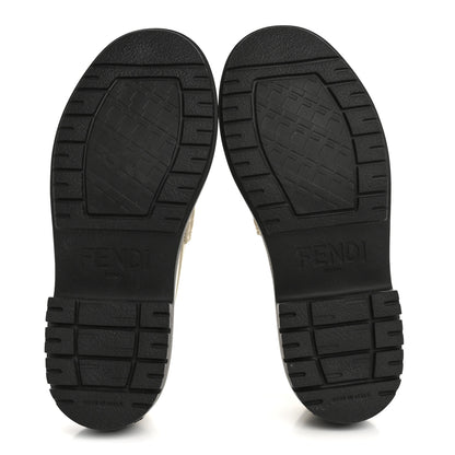 Fendi Vitello Abrasivato Fendigraphy 50mm Loafers 40 Blanco Babe 6 of 10