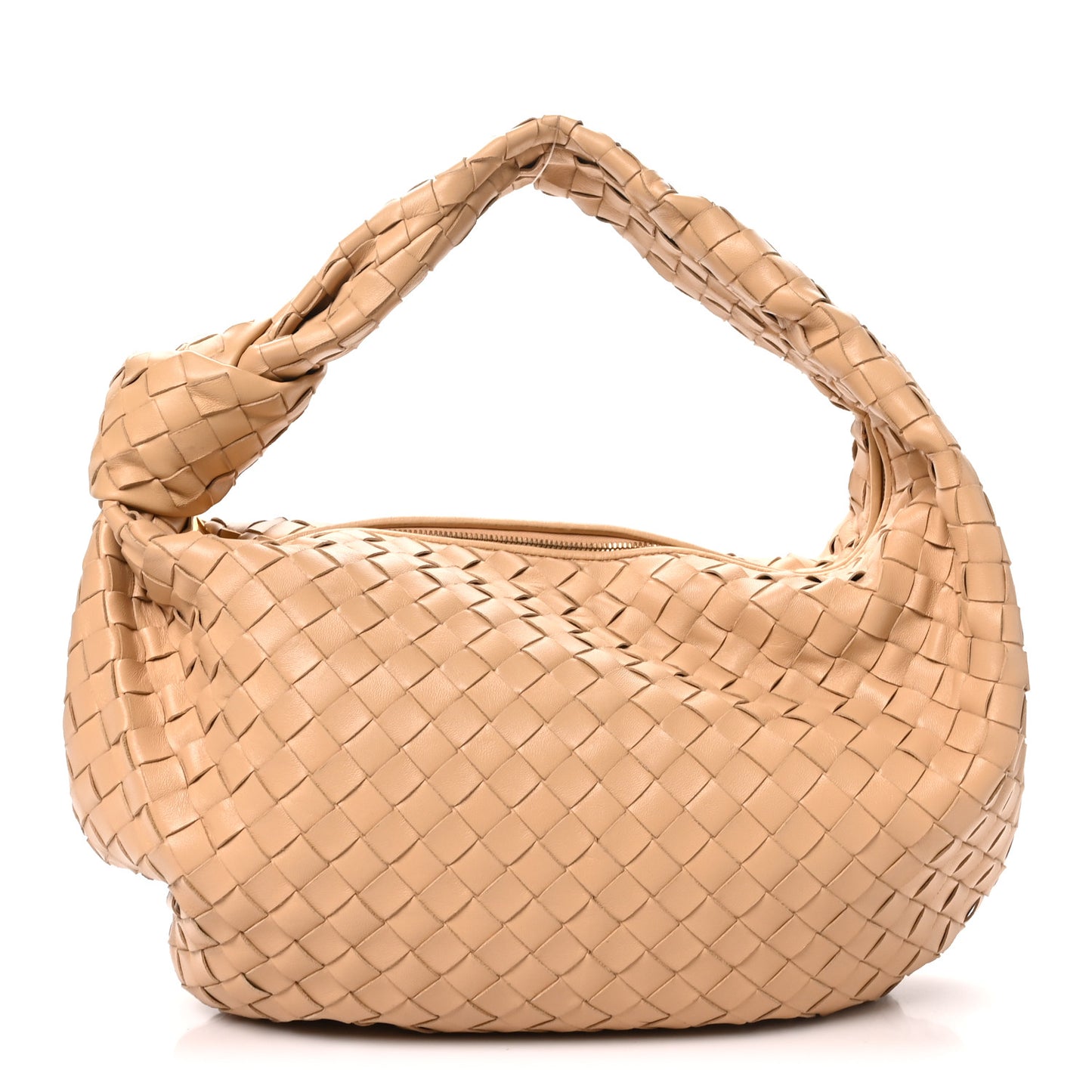 Nappa Intrecciato Small Jodie Hobo Almond