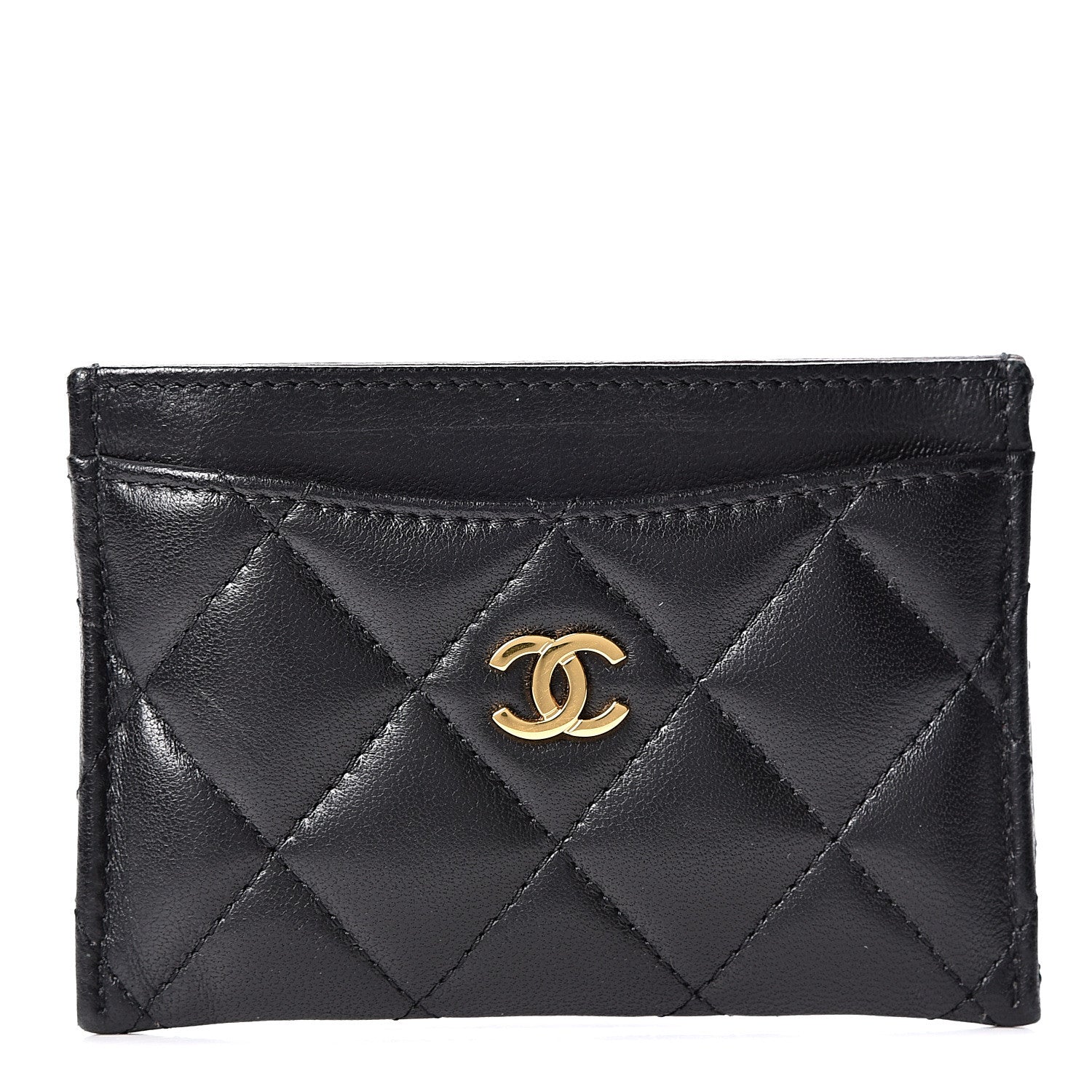 Chanel Lambskin Quilted Card Holder Black 1 of 10