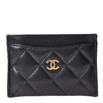 Chanel Lambskin Quilted Card Holder Black 1 of 10