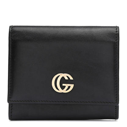 Gucci Calfskin GG Marmont Card Case Black 1 of 7