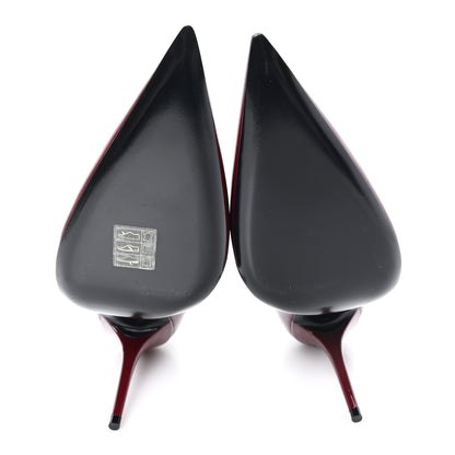 Saint Laurent Vernice Seta Soft Norma 90 Pumps 38 Grenat 6 of 10