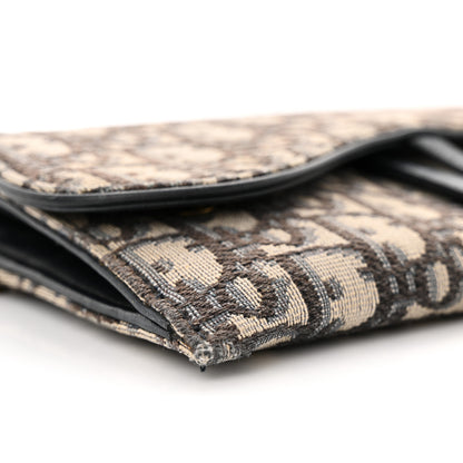 Christian Dior Oblique Saddle Chain Wallet Blue 14 of 14