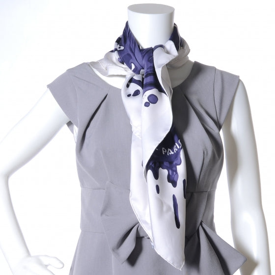 Hermes Silk Peinture Fraiche 90 Scarf Purple 4 of 7