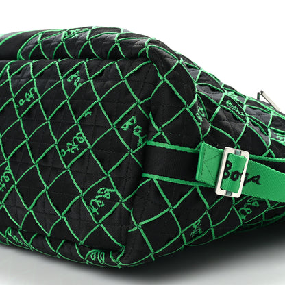 Bottega Veneta Polyester Stitched Webbing Duffle Bag Black Green 6 of 7