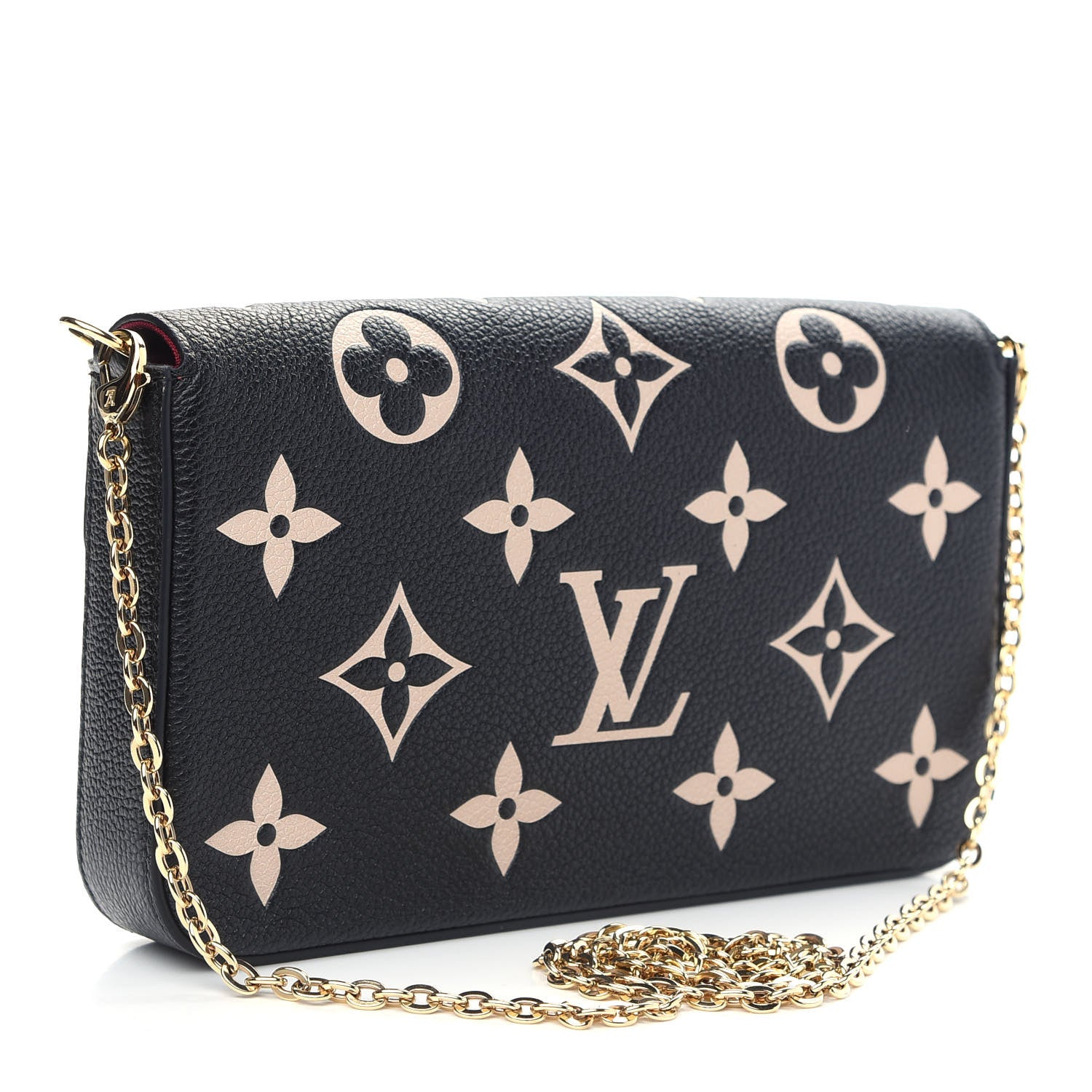 Louis Vuitton Empreinte Monogram Giant Felicie Pochette Black Beige 4 of 9
