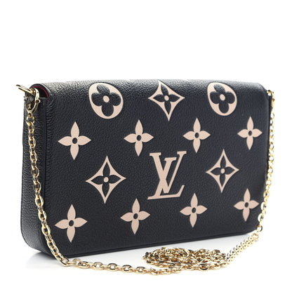 Louis Vuitton Empreinte Monogram Giant Felicie Pochette Black Beige 4 of 9