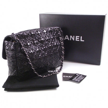 Chanel Patent Camelia Quilted Jumbo Flap 3 of 12