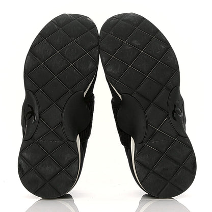 Chanel Stretch Fabric CC Sneakers 35.5 Black 5 of 6