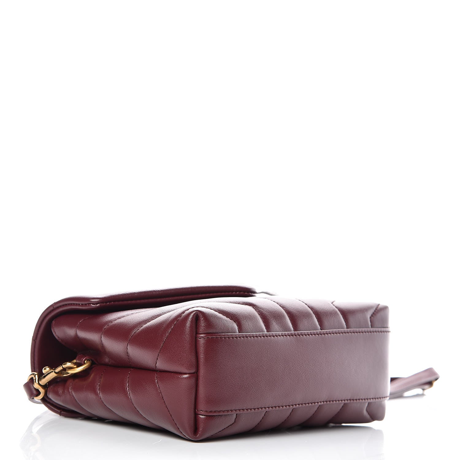 Saint Laurent Calfskin Y Quilted Monogram Toy Loulou Crossbody Bag Rouge 4 of 9