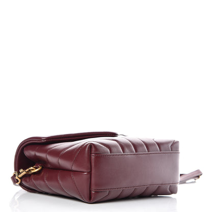 Saint Laurent Calfskin Y Quilted Monogram Toy Loulou Crossbody Bag Rouge 4 of 9