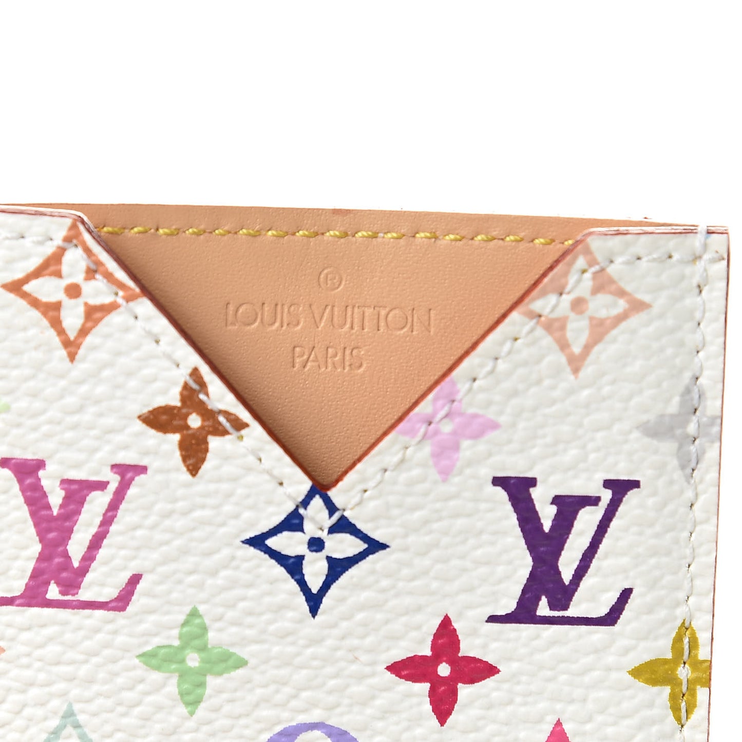 Monogram Multicolor Mirror and Case Pouch White