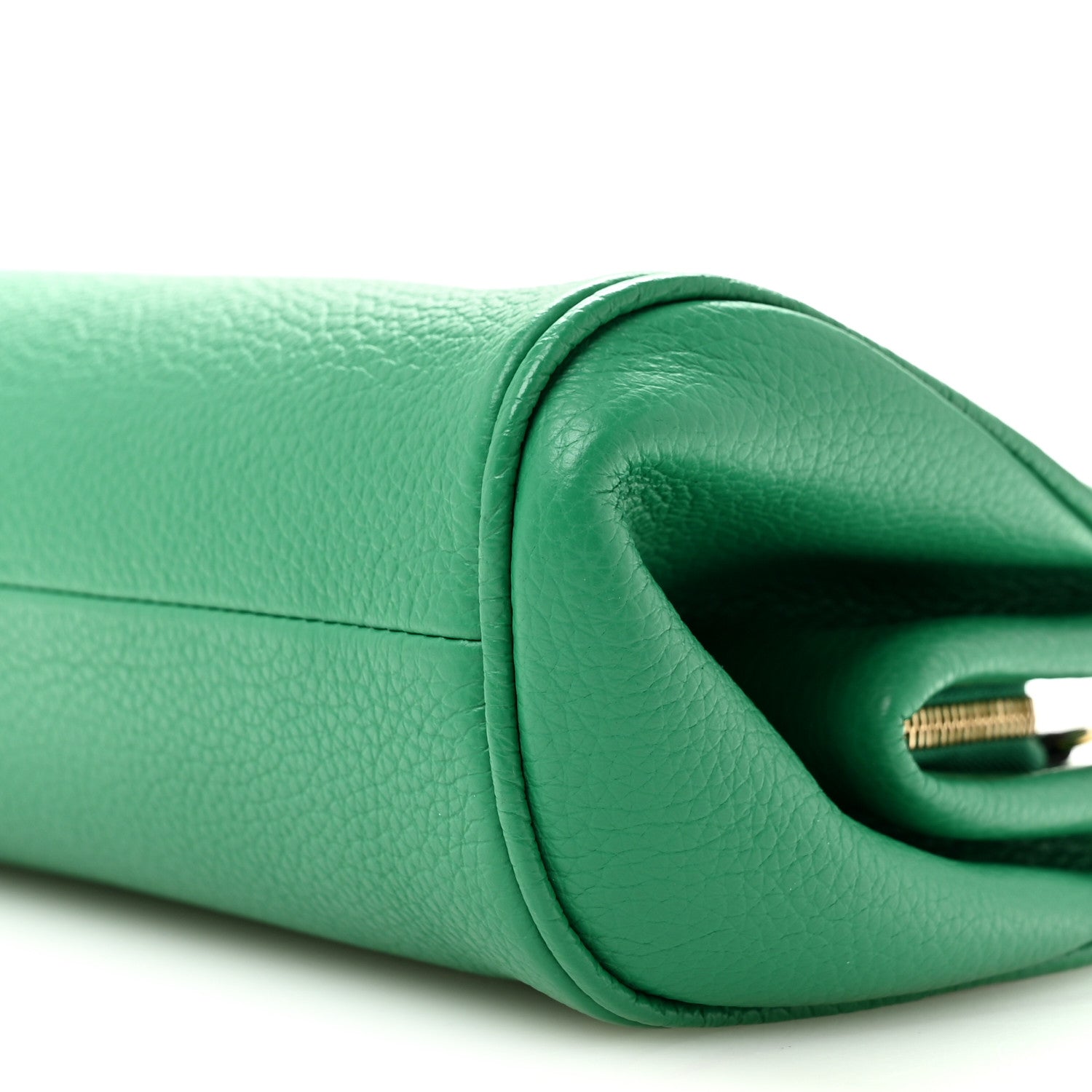 Salvatore Ferragamo Eram Calfskin Gancini Mini Clutch Smeraldo 9 of 10