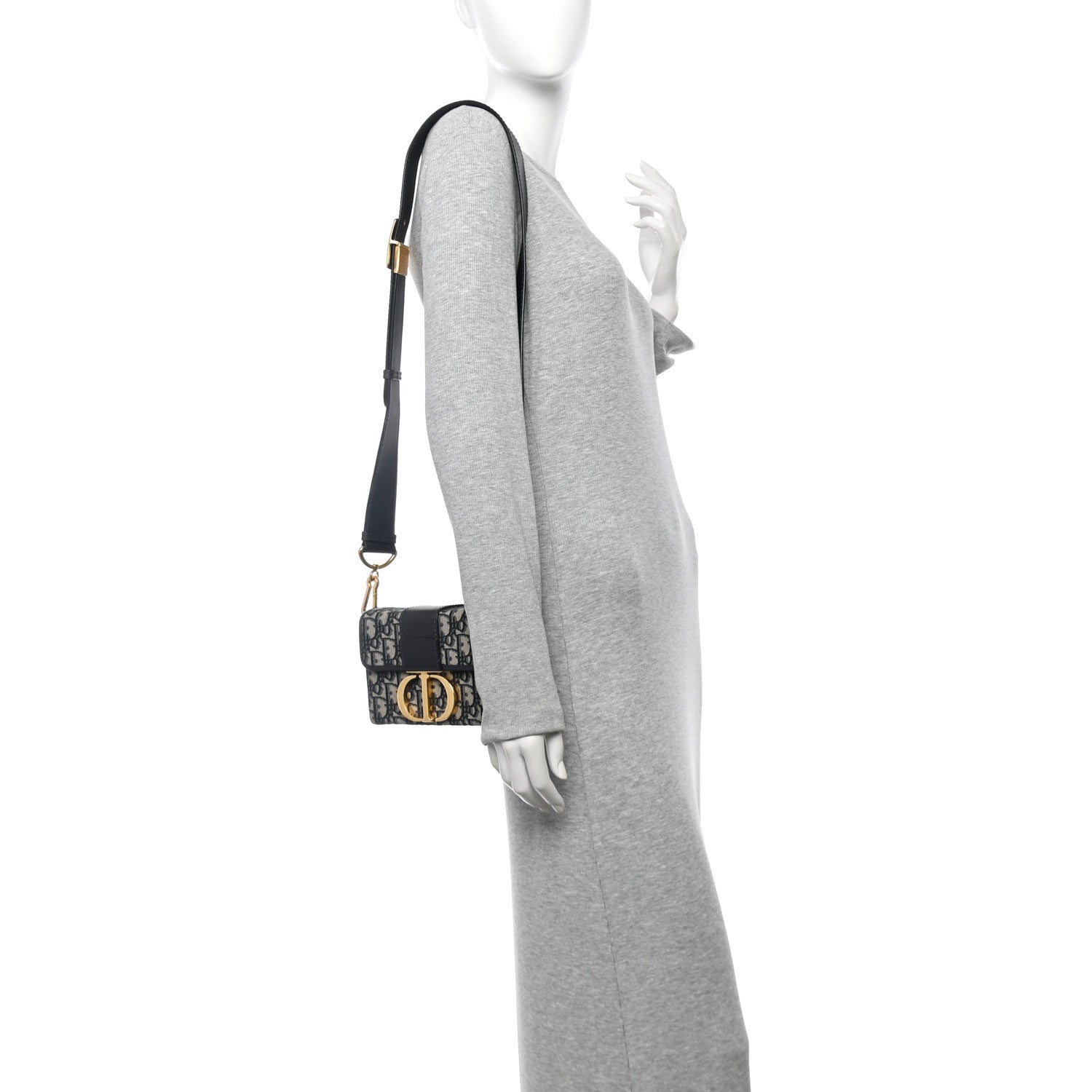 Christian Dior Oblique 30 Montaigne Box Bag Blue 2 of 12