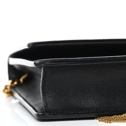 Saint Laurent Smooth Calfskin Classic Monogram Kate Tassel Chain Wallet Black 6 of 9