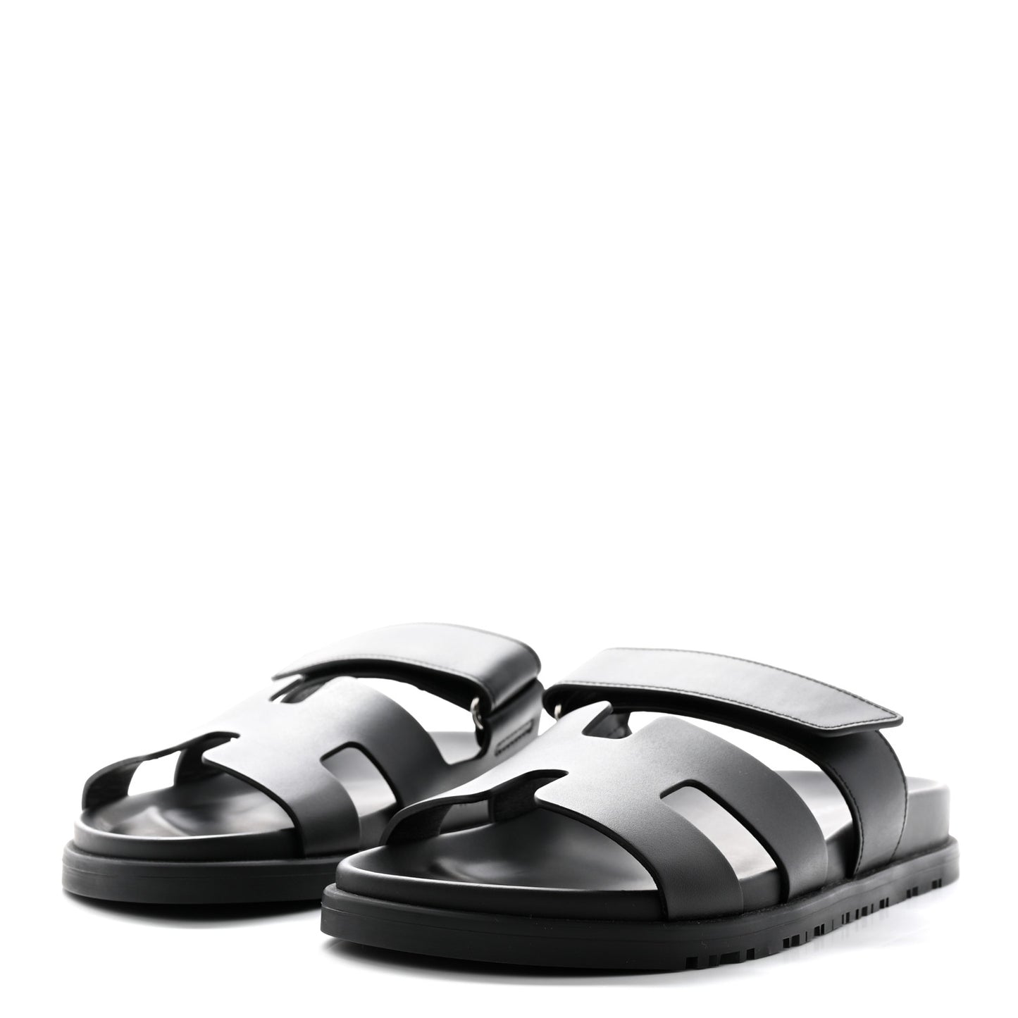 Calfskin Womens Chypre Sandals 37.5 Black