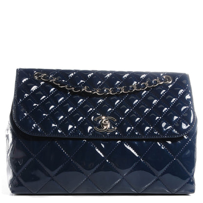 Chanel Vinyl Quilted In The Business Flap Dark Blue 1 of 8