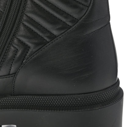 Gucci Nappa Frances GG Matelasse Platform Combat Boots 40 Black 12 of 13