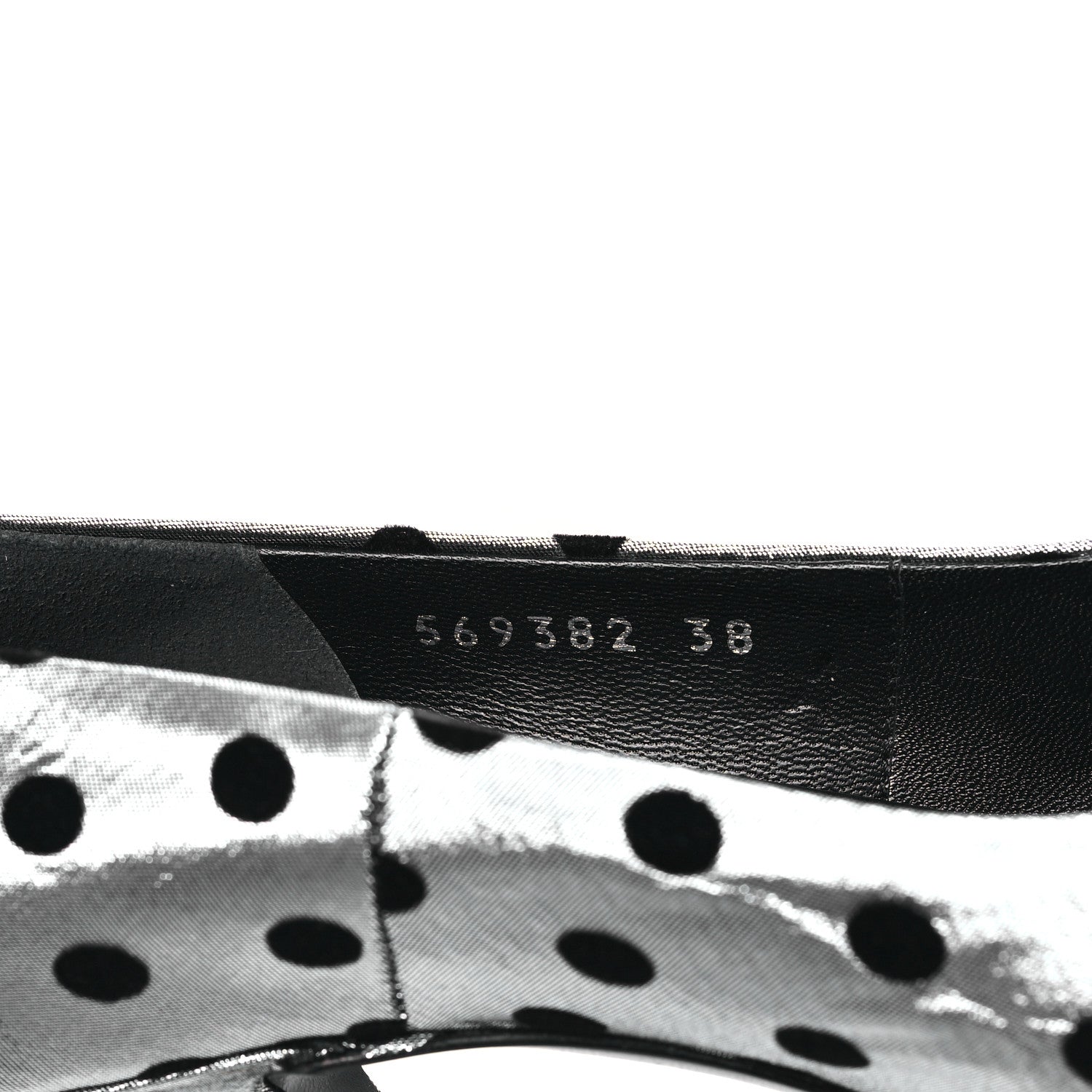 Balenciaga Shiny Fabric Square Knife 110mm Pumps 38 Silver Black 8 of 9