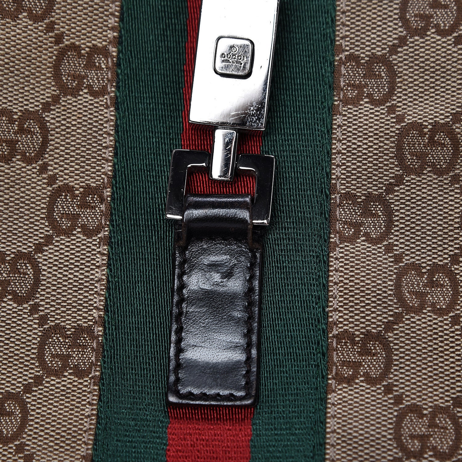 Gucci Monogram Web Jackie O Hobo Dark Brown 14 of 15
