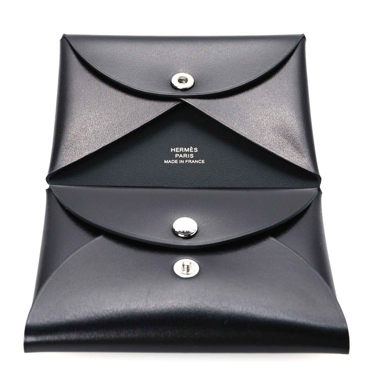 Hermes Box Calvi Duo Card Case Black 5 of 9