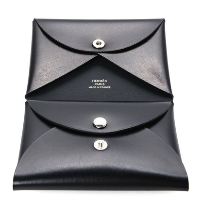 Hermes Box Calvi Duo Card Case Black 5 of 9