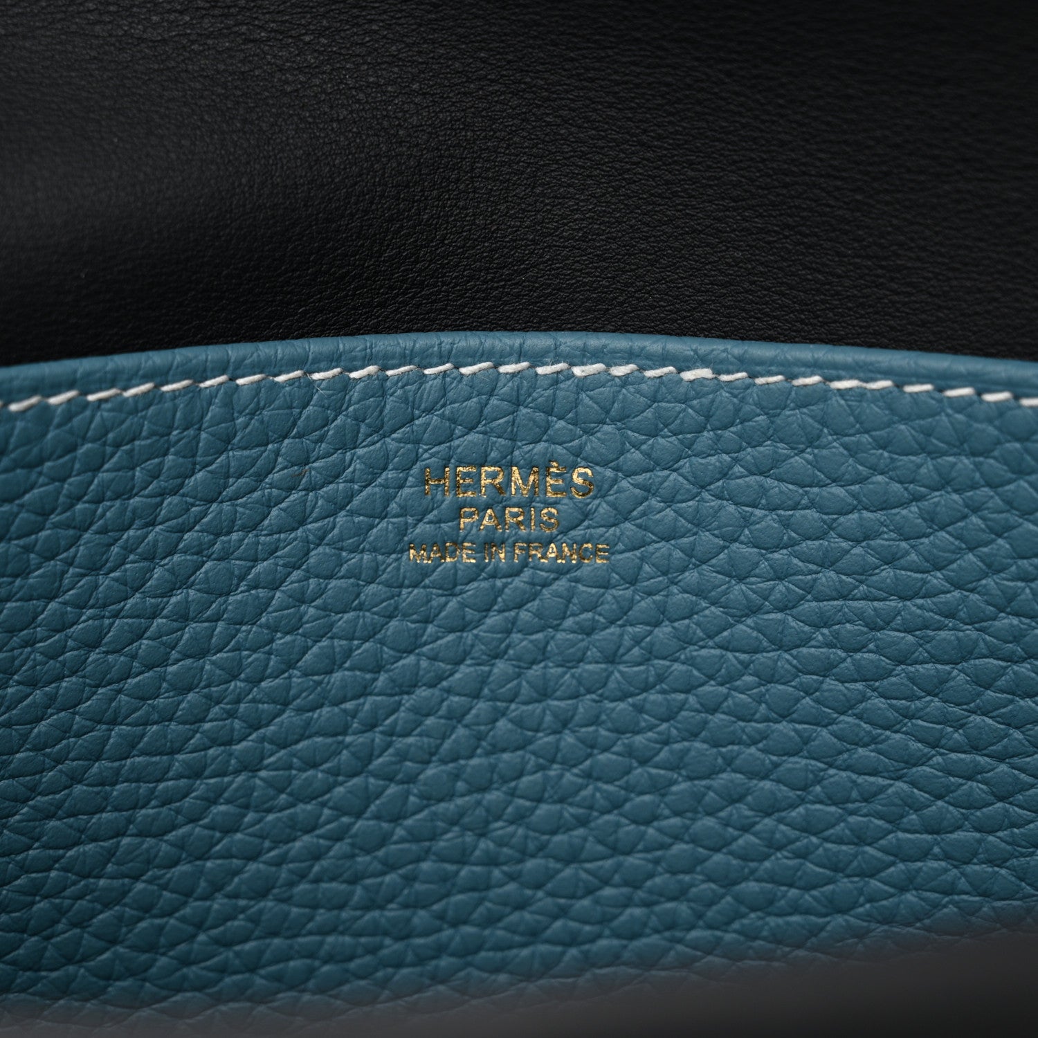 Hermes Taurillon Clemence Halzan 25 New Bleu Jean 6 of 11