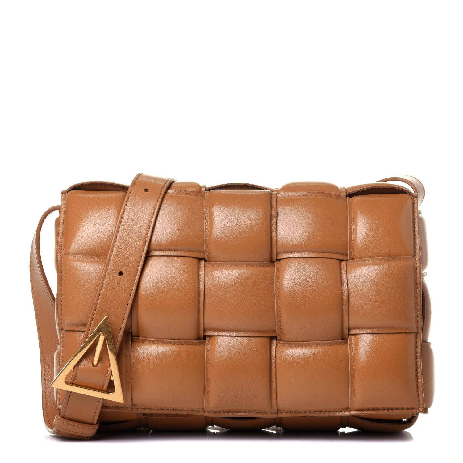 Bottega Veneta Nappa Maxi Intreccio Padded Cassette Crossbody Bag Caramel 1 of 11