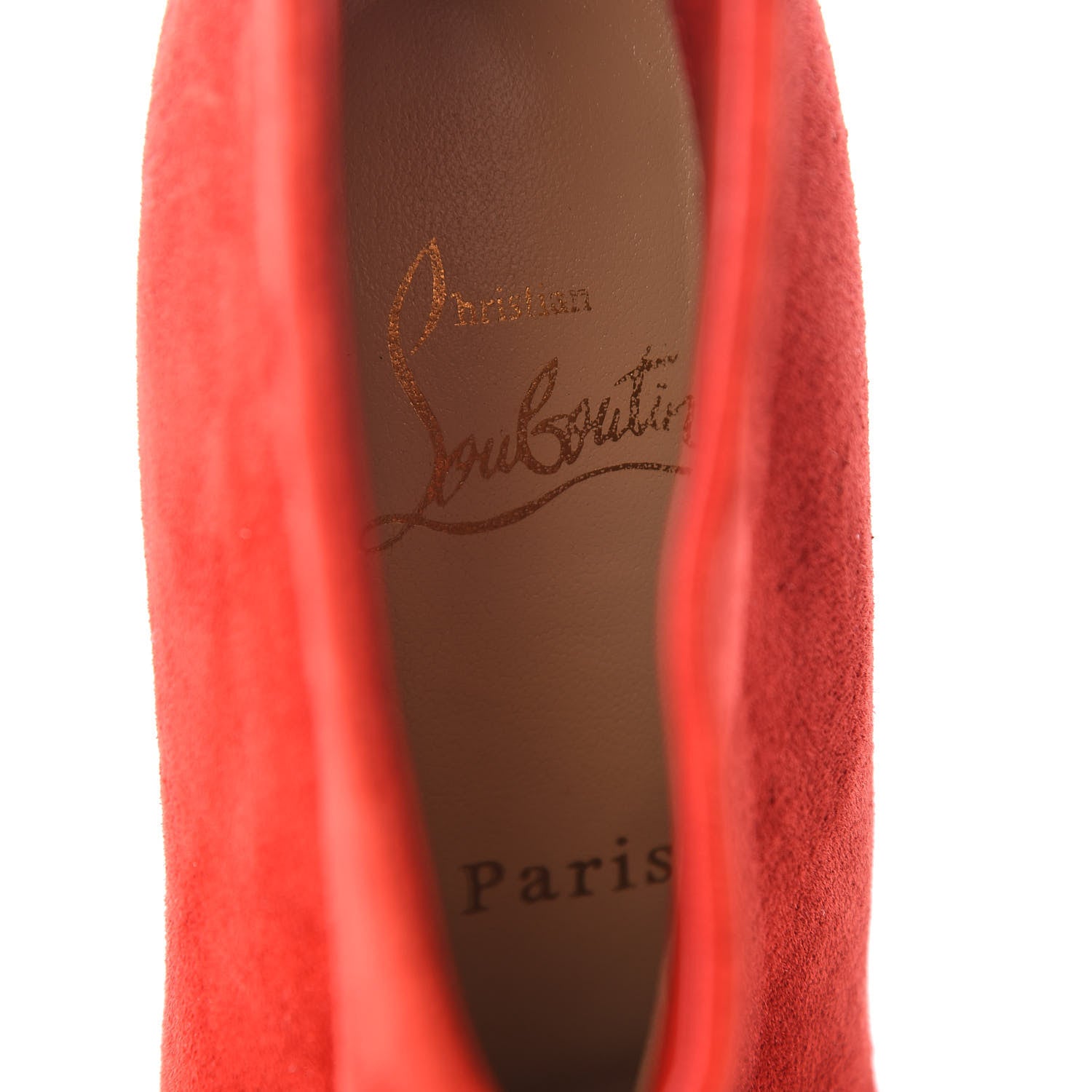 Christian Louboutin Veau Velours Ankle Boots 36 Carmin 7 of 9