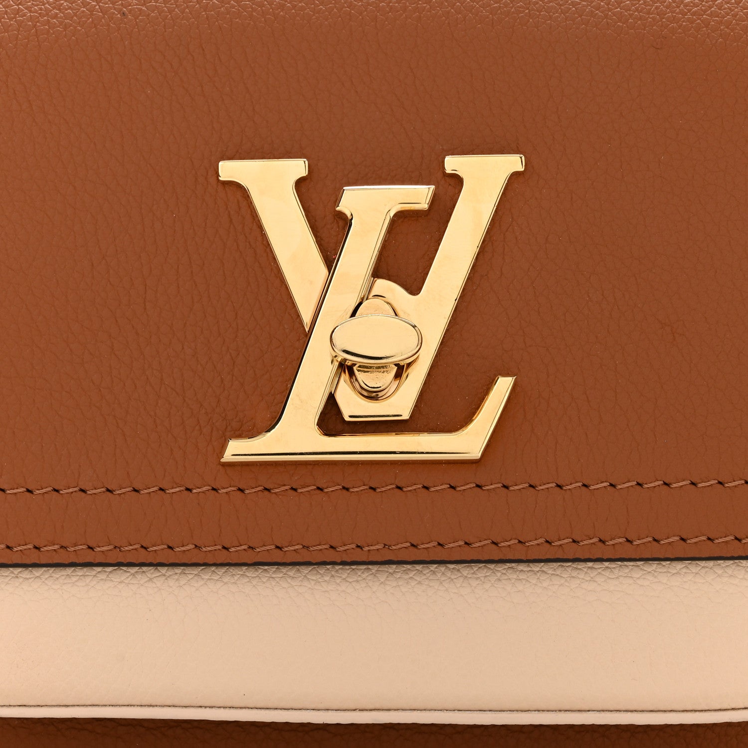 Louis Vuitton Grained Calfskin Lockme Tender Chataigne Brown 7 of 11