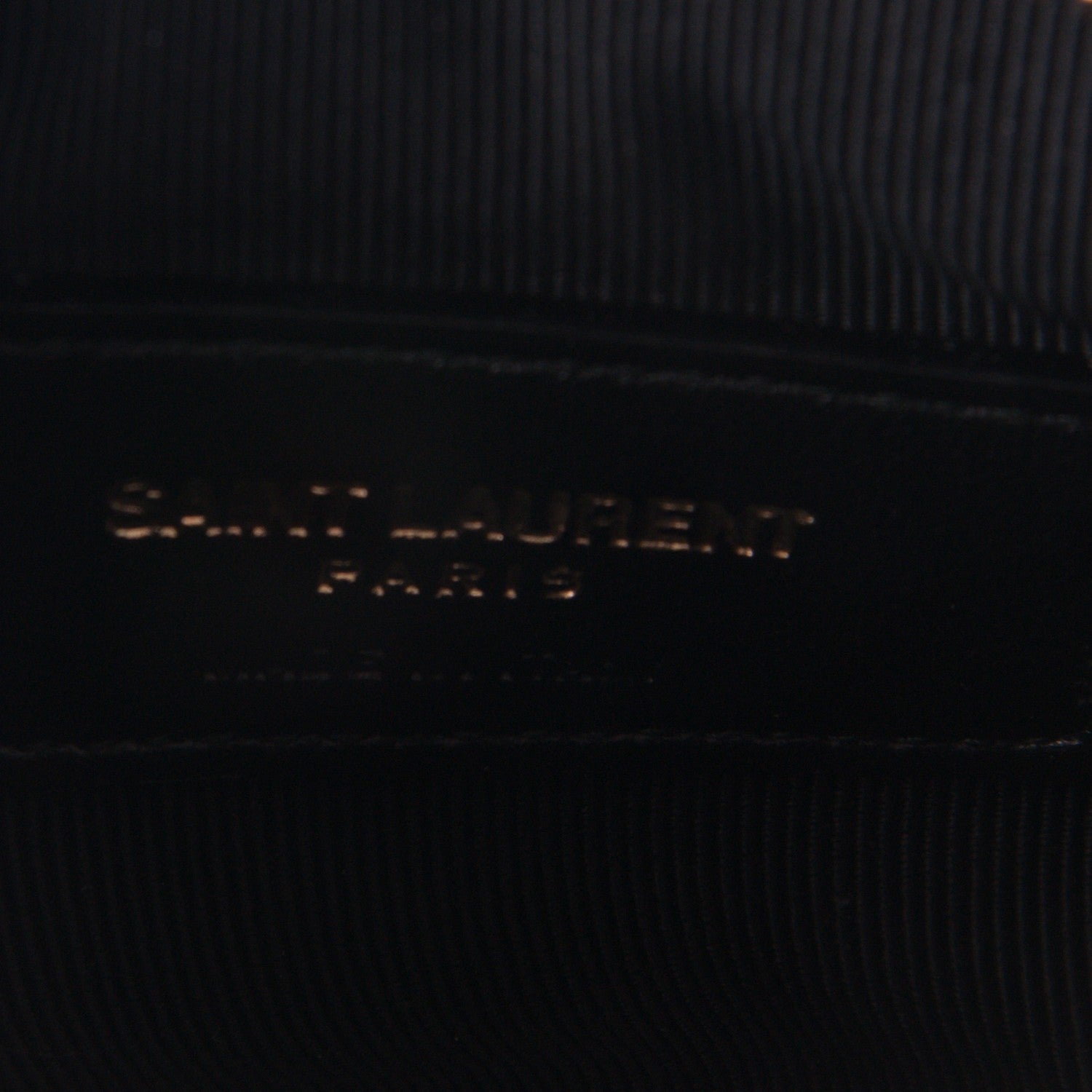 Saint Laurent Calfskin Matelasse Monogram Key Pouch Black 7 of 8