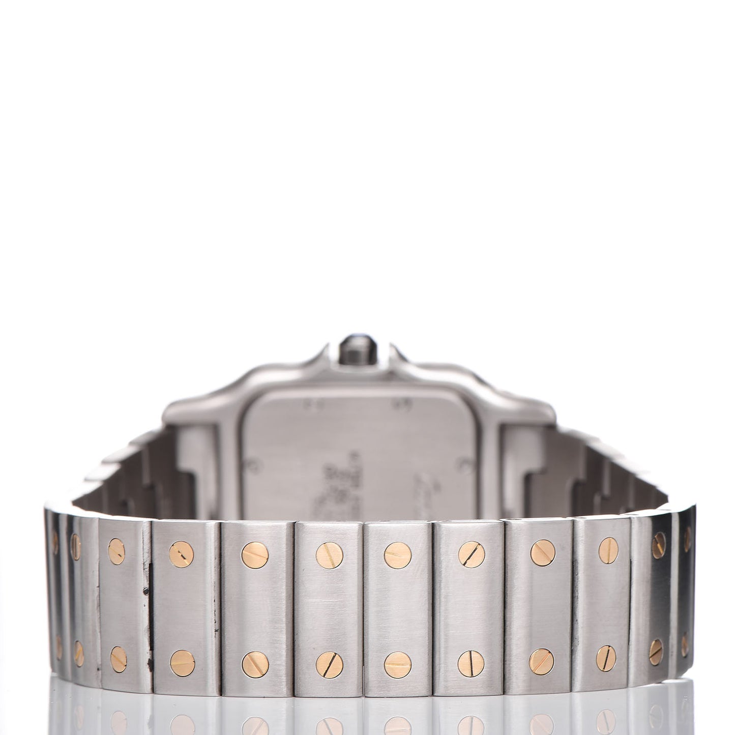 Stainless Steel 18K Yellow Gold 29mm Santos De Galbee Quartz Watch
