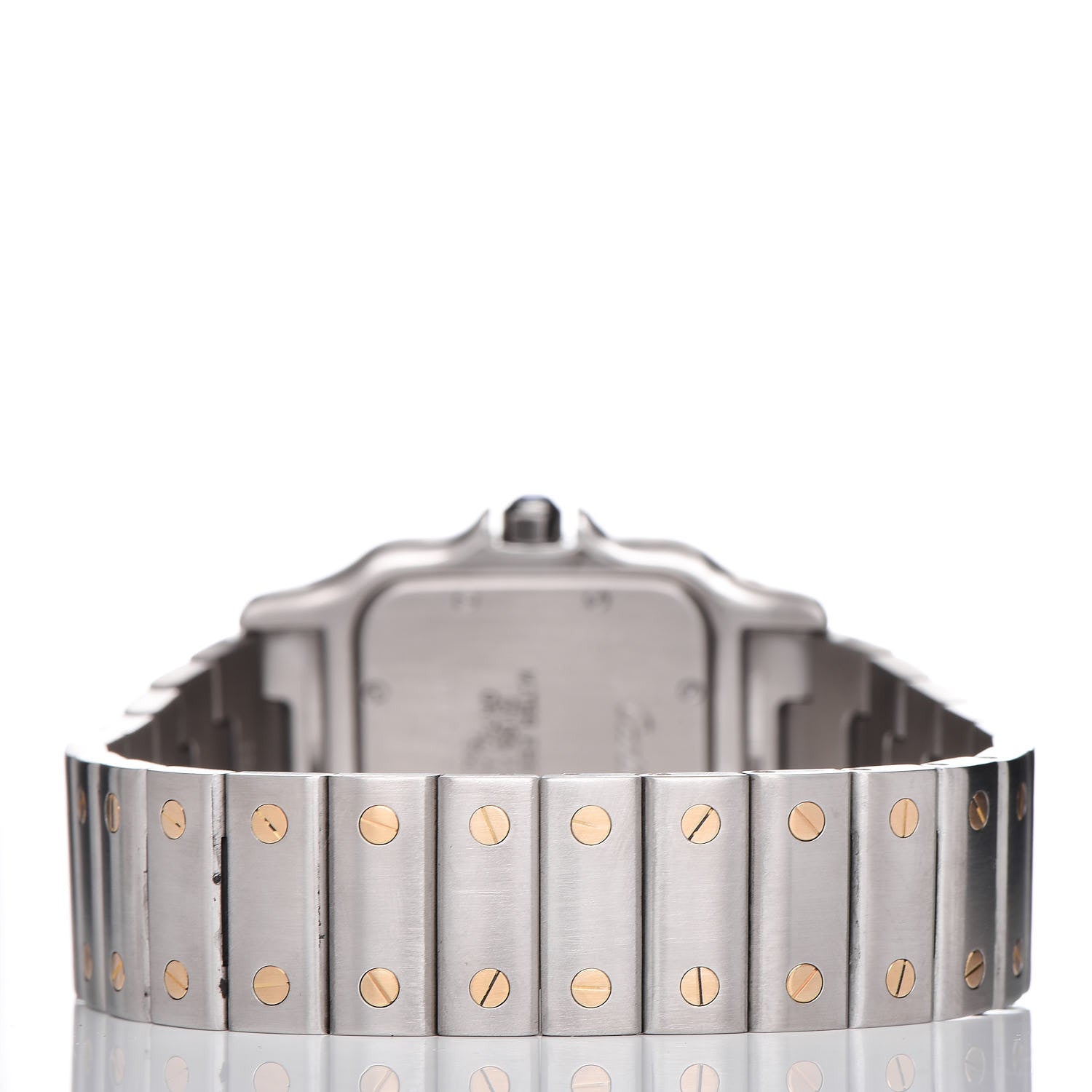 Cartier Stainless Steel 18K Yellow Gold 29mm Santos De Galbee Quartz Watch 4 of 9