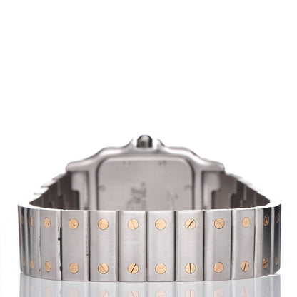Cartier Stainless Steel 18K Yellow Gold 29mm Santos De Galbee Quartz Watch 4 of 9