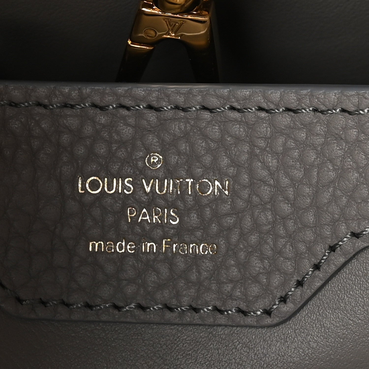 Louis Vuitton Taurillon Capucines MM Steeple Gray 6 of 9