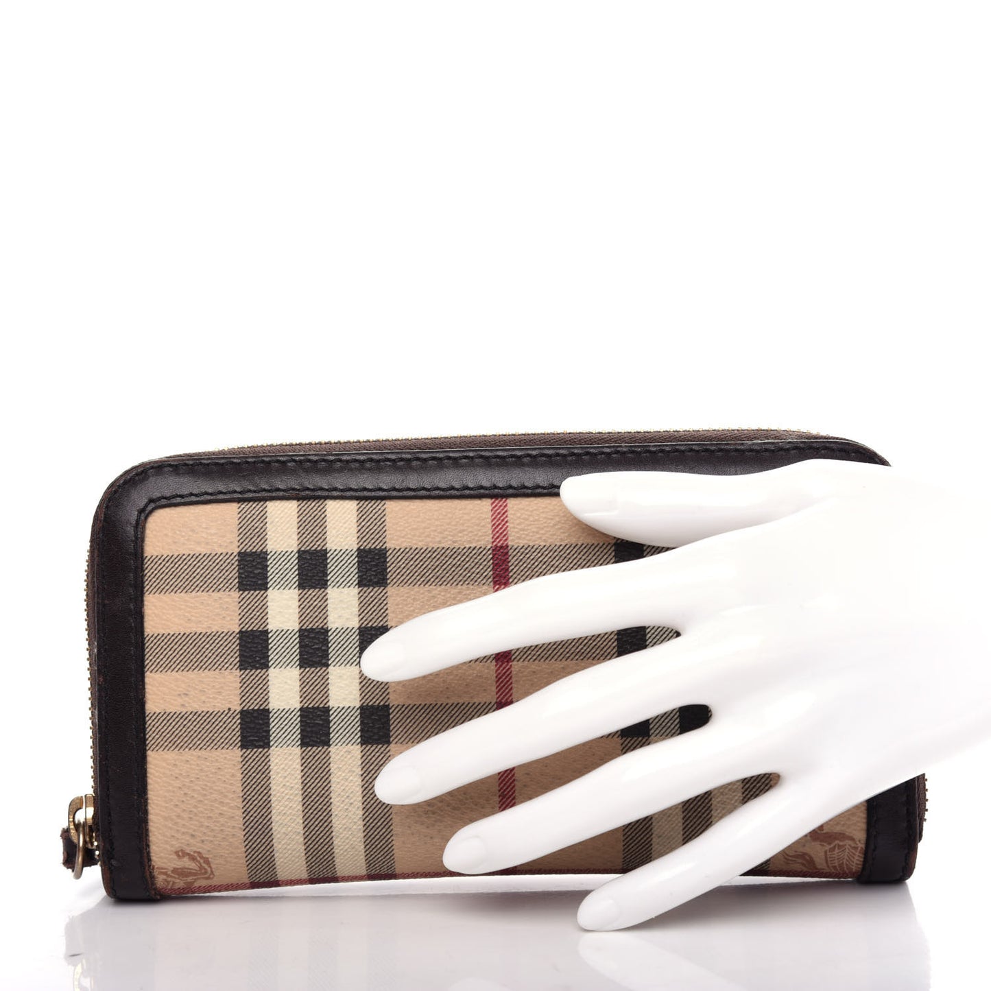 Haymarket Check Large Ziggy Zip Around Wallet Chocolate