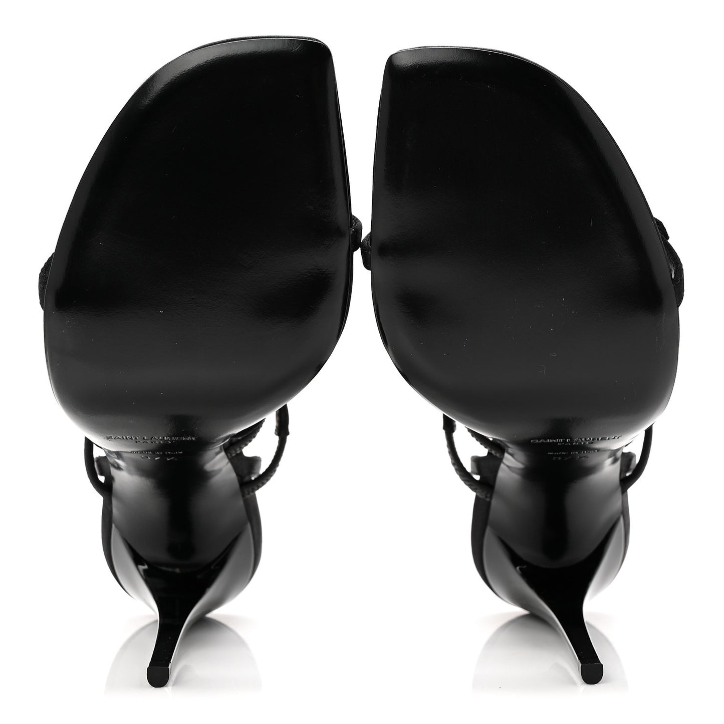 Crepe Satin Crystal Jerry 110 Sandals 37.5 Black