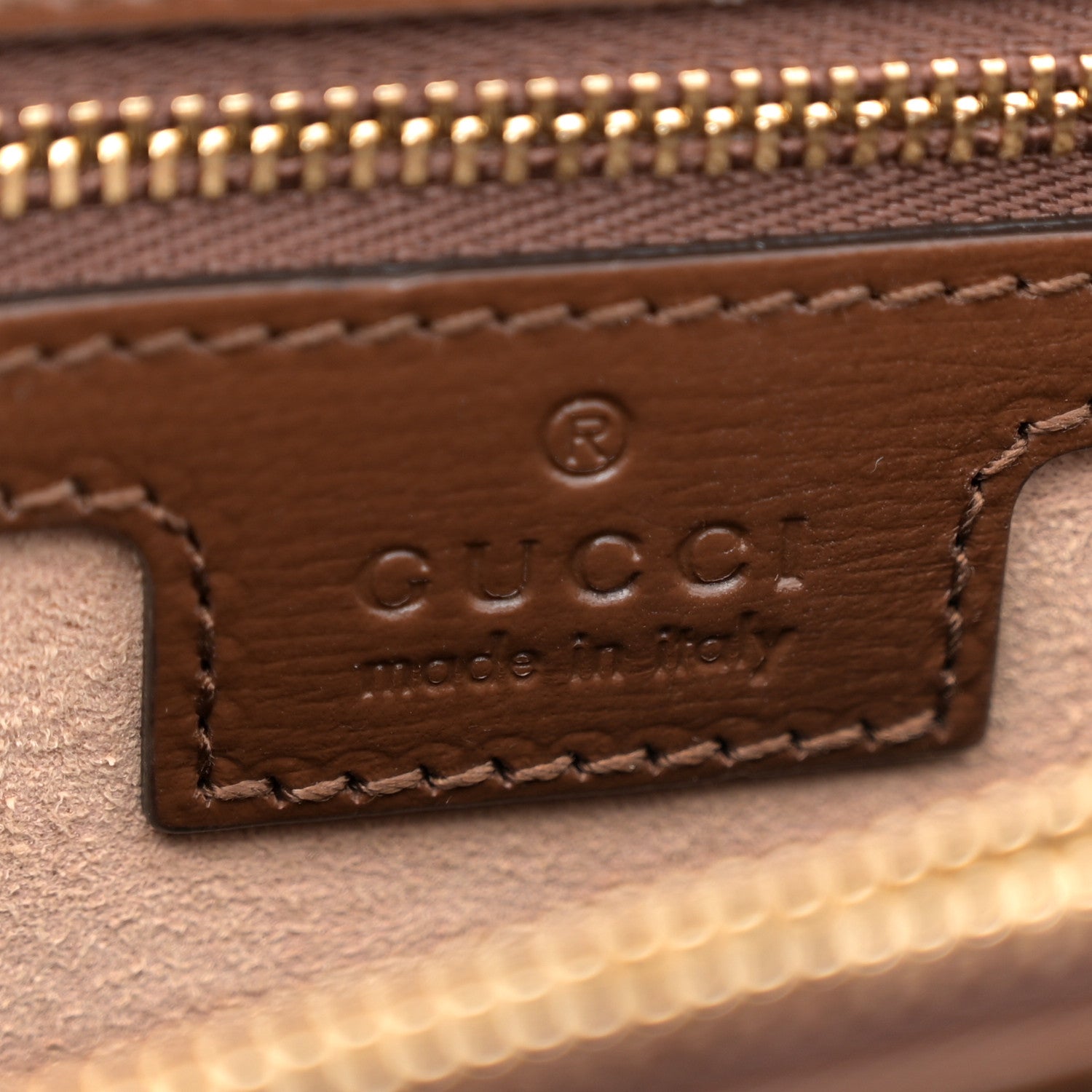 Gucci GG Supreme Monogram Calfskin Medium Horsebit 1955 Top Handle Bag Beige Ebony Brown Sugar 5 of 9