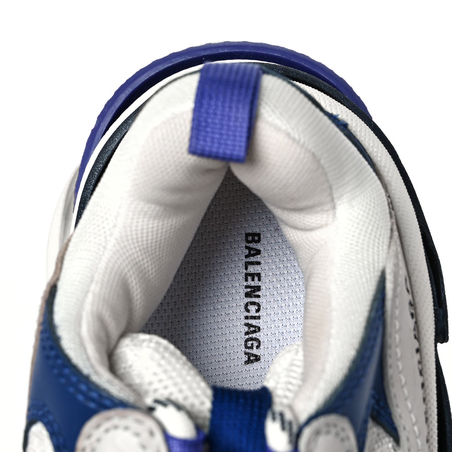 Balenciaga Fabric Mesh Womens Triple S Sneakers 37 White Bleu Violet 7 of 7