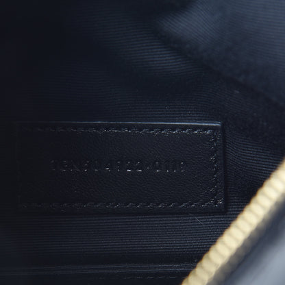Saint Laurent Grain De Poudre Chevron Monogram Bill Pouch Black 7 of 8