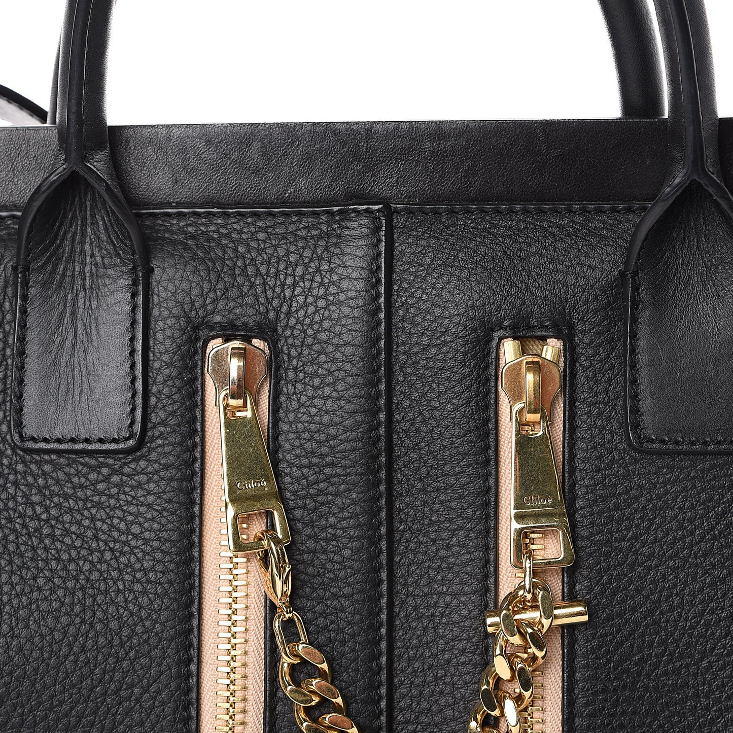 Grained Calfskin Small Cate Satchel Black