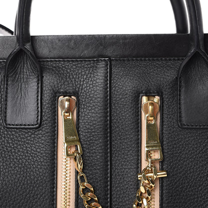 Chloe Grained Calfskin Small Cate Satchel Black 7 of 9