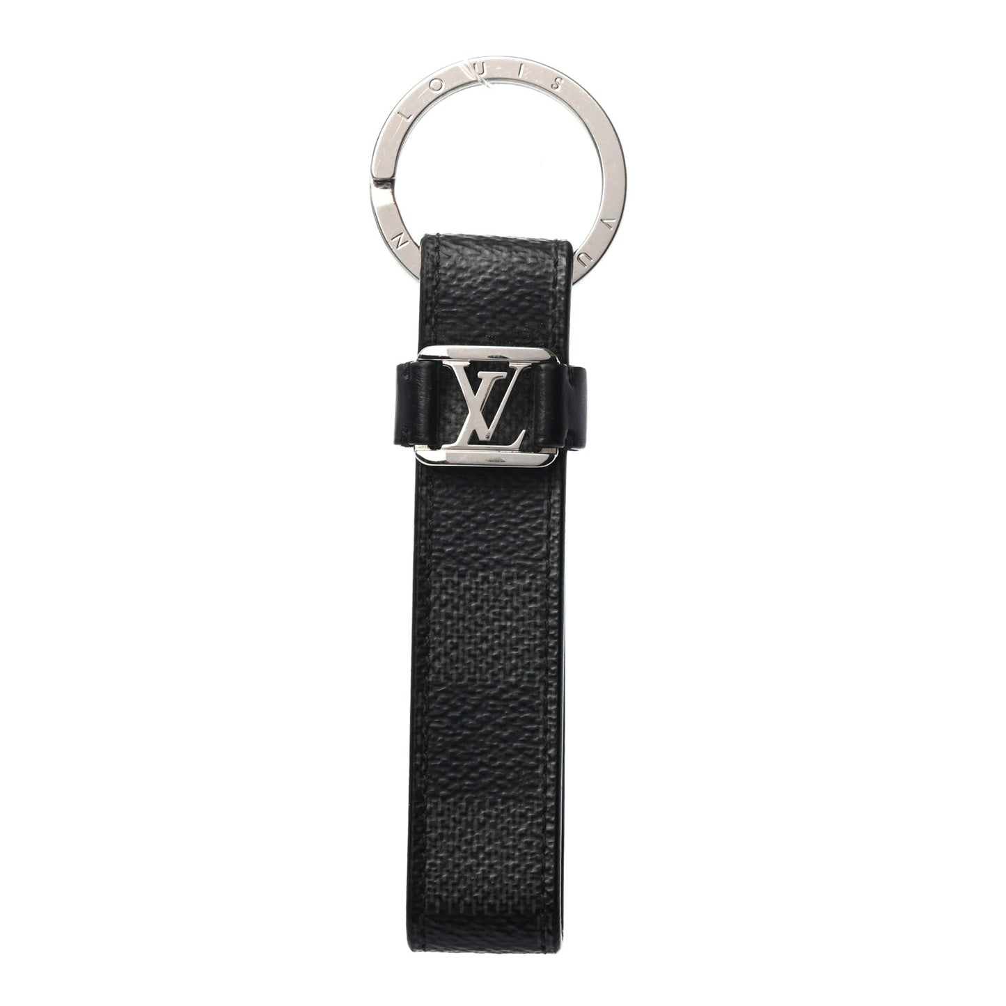 Damier Infini LV Dragonne Key Holder Onyx