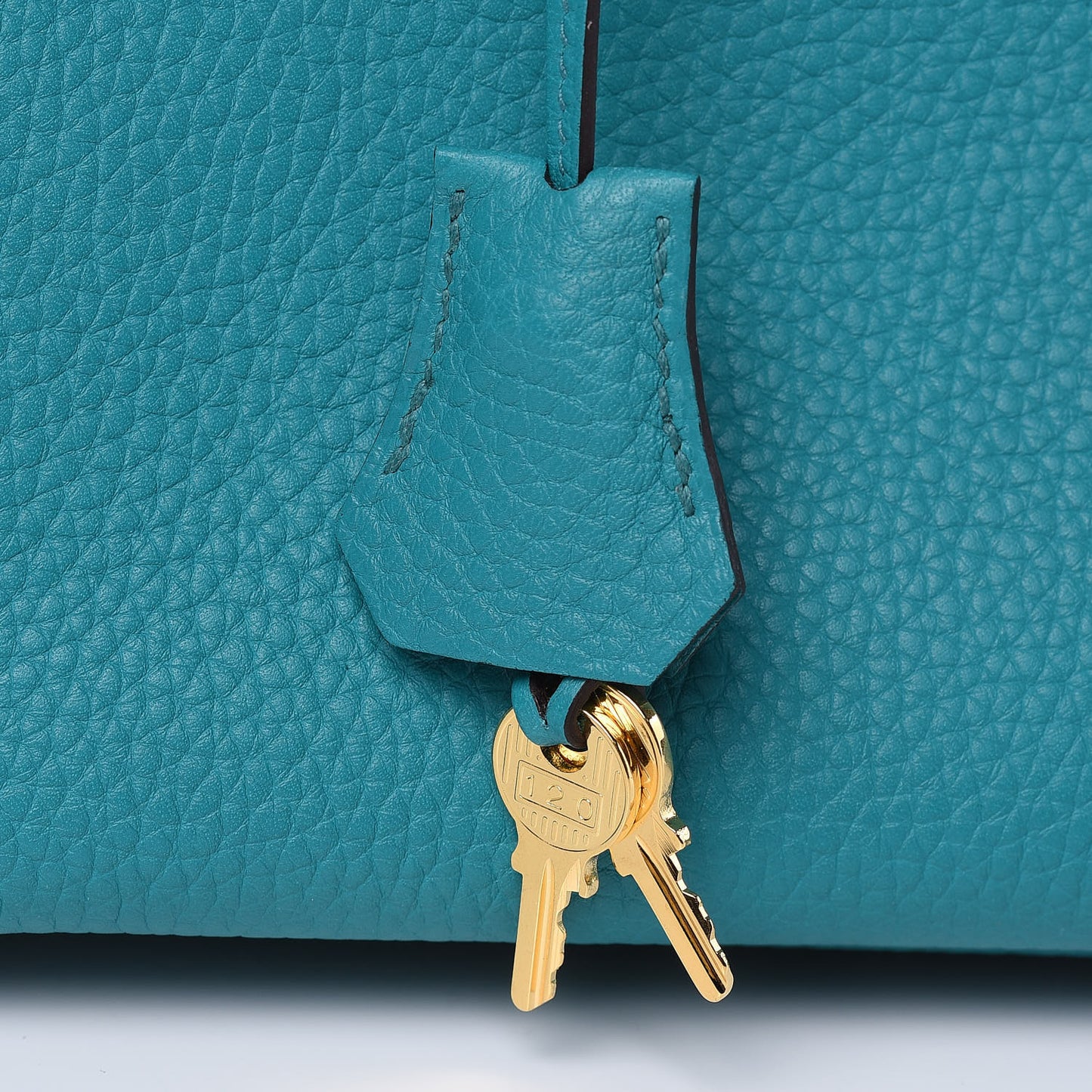 Taurillon Clemence Birkin 30 Bleu Paon