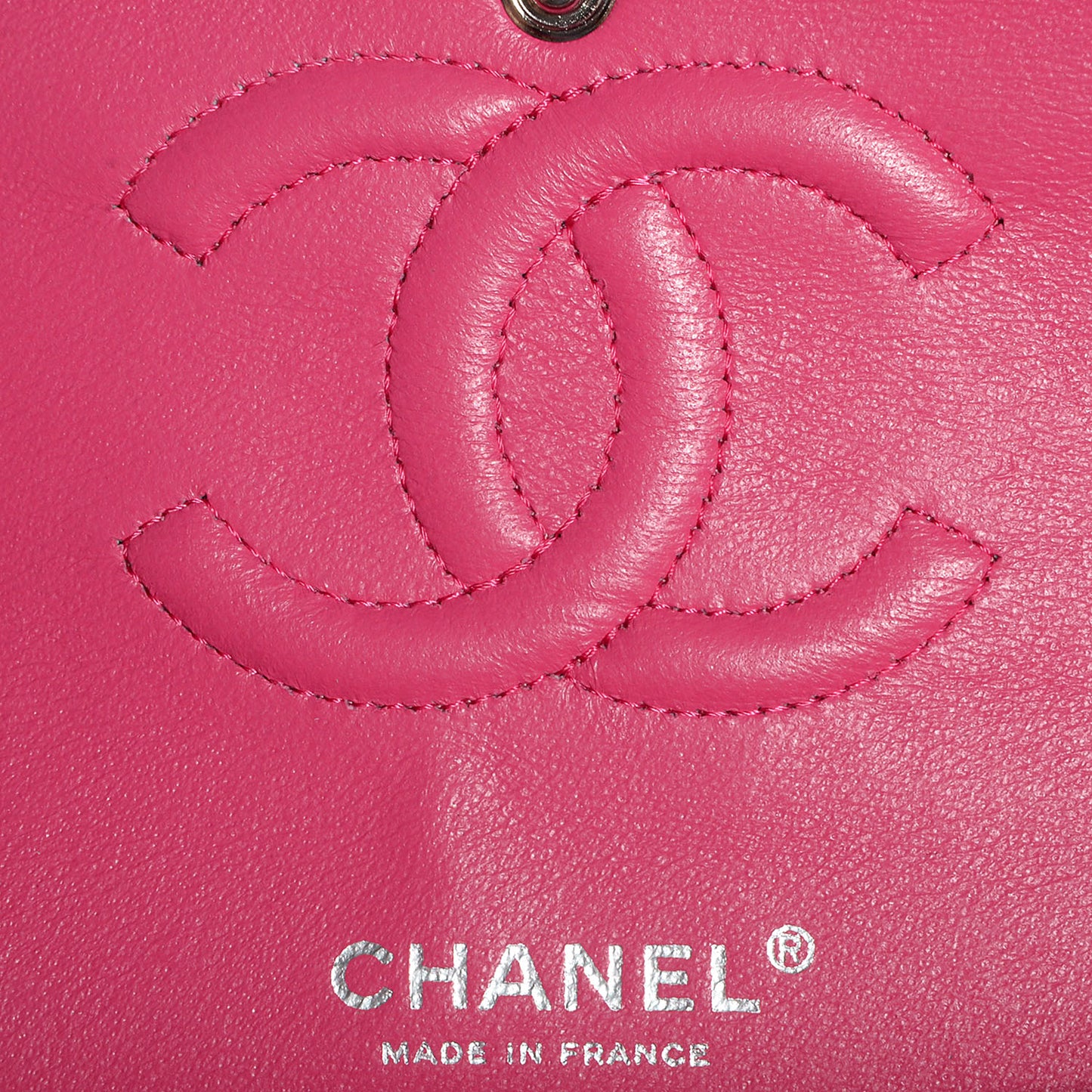 Lambskin Medium Double Flap Dark Pink